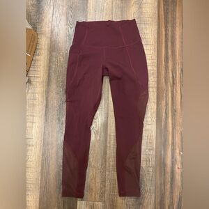 Lululemon Athletica Maroon Leggings